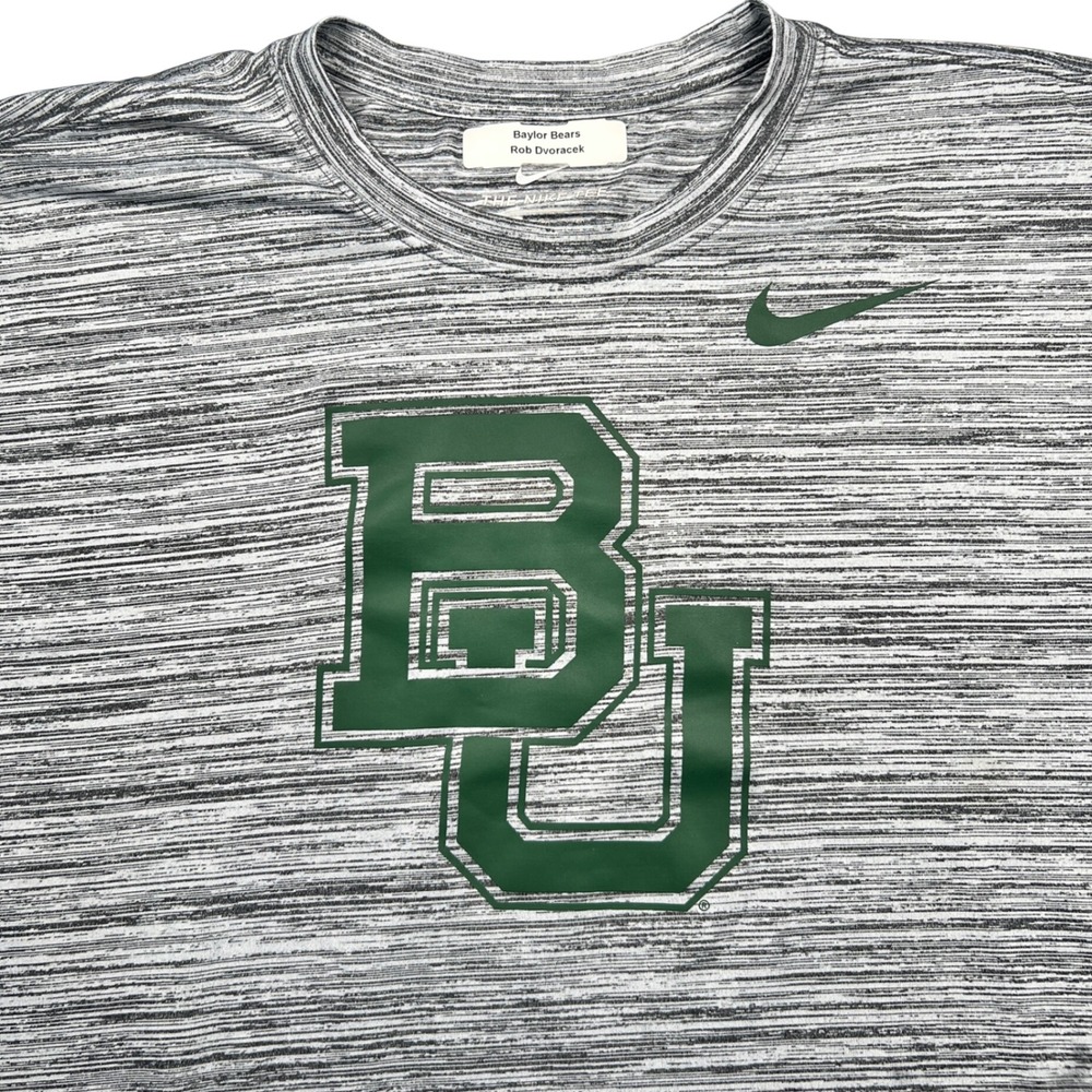 Nike T-Shirt Mens XL Grey Baylor Bears Team Issued Dri-FIT BU Logo